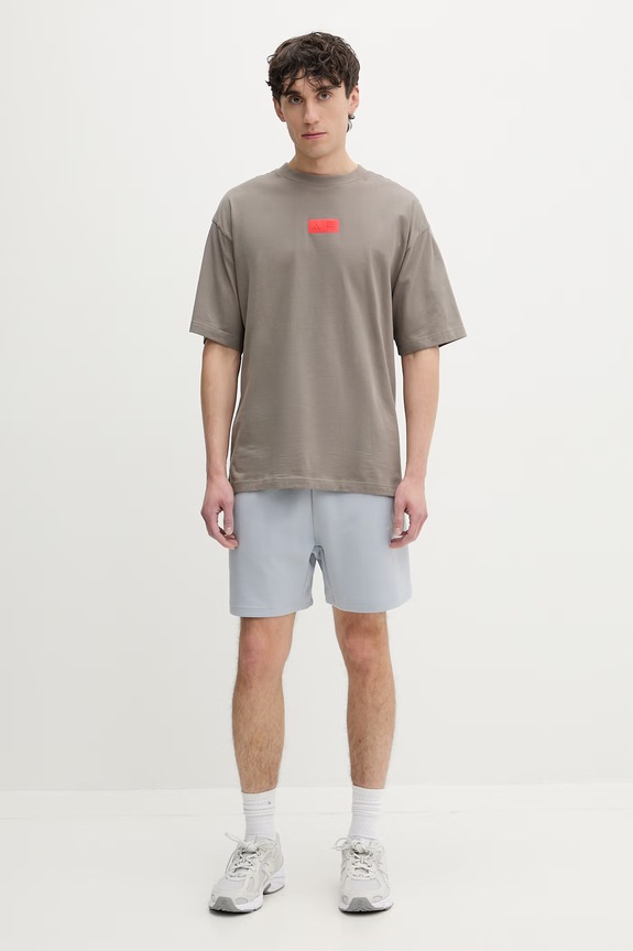 Adidas T-shirt da uomo in cotone x Audi KE6790 marrone SS26