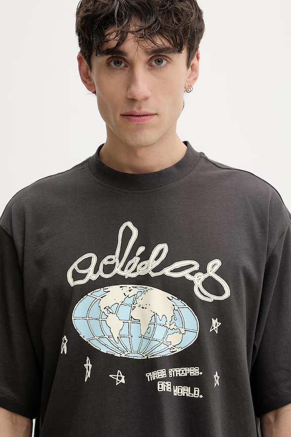 adidas Originals t-shirt męski bawełniany szary KU9206