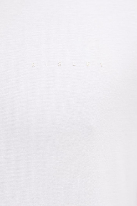 Sisley tricou pentru bărbați, din bumbac 3H6TS104S alb
