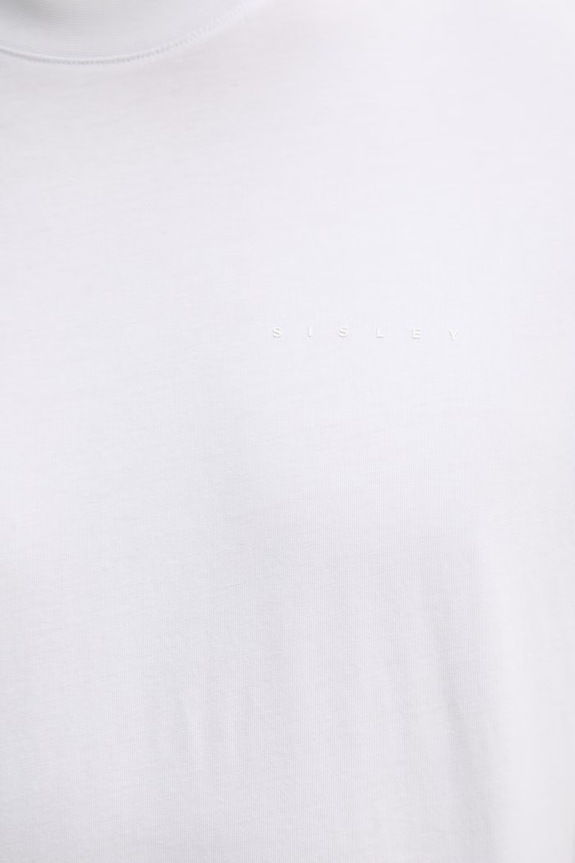 Sisley t-shirt męski bawełniany 3UYBS104T. biały
