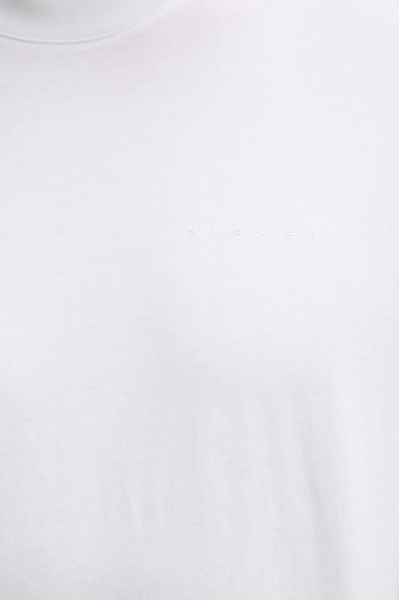 Sisley t-shirt męski bawełniany 3UYBS104T. biały