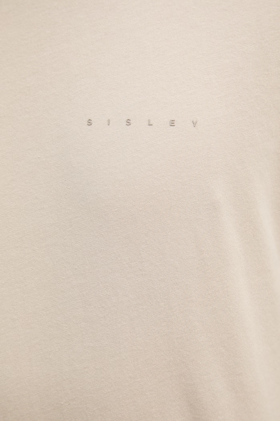 Sisley t-shirt męski bawełniany 3UYBS104T. beżowy