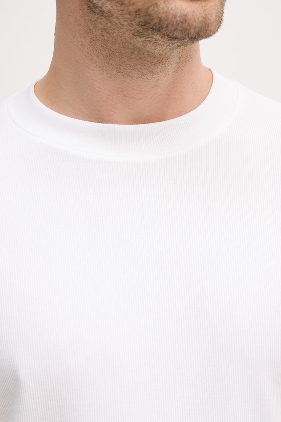 Sisley t-shirt męski bawełniany 3WIZS104Z biały