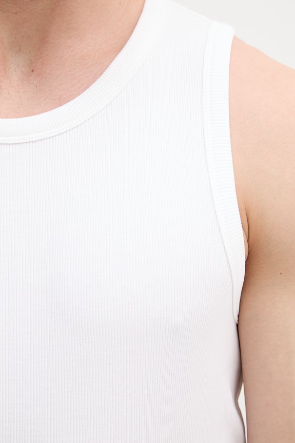 Sisley top męski z bawełną 3WIZSH002 biały