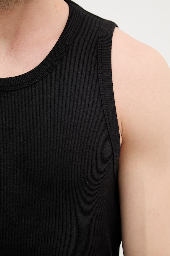 Sisley top męski z bawełną 3WIZSH002 czarny