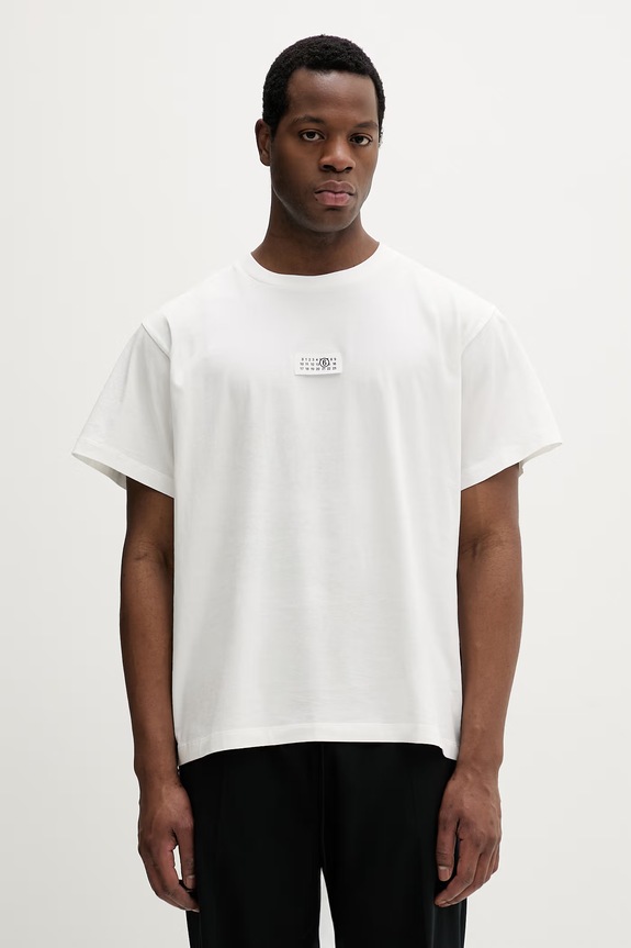 Βαμβακερό μπλουζάκι MM6 Maison Margiela βαμβάκι λευκό SH0GC0032.M20170