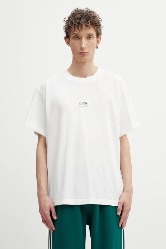 Хлопковая футболка MM6 Maison Margiela хлопок белый SH0GC0032.M20170