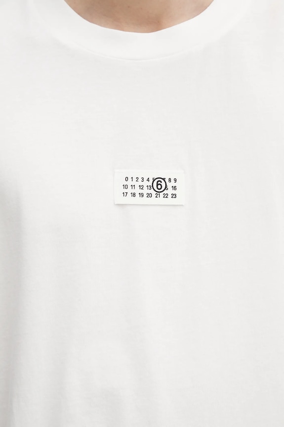 Хлопковая футболка MM6 Maison Margiela белый SH0GC0032.M20170