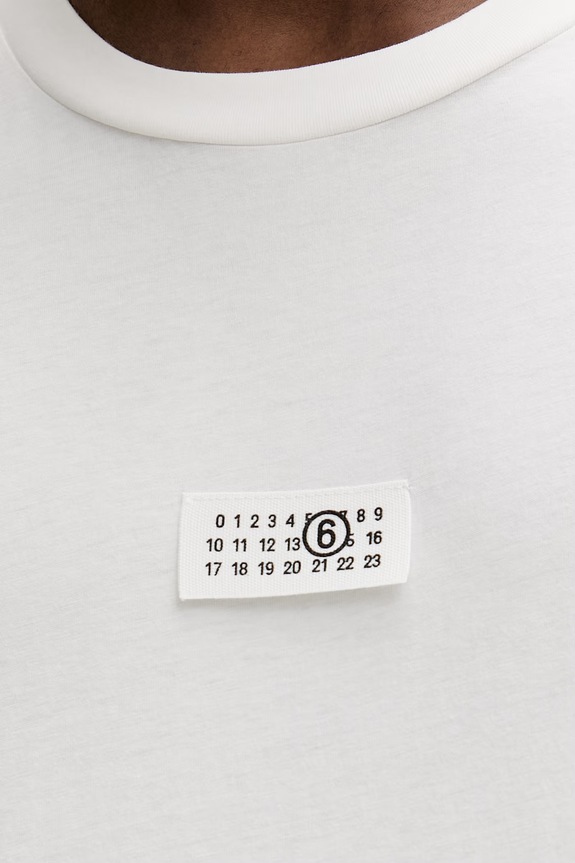 Βαμβακερό μπλουζάκι MM6 Maison Margiela SH0GC0032.M20170 λευκό