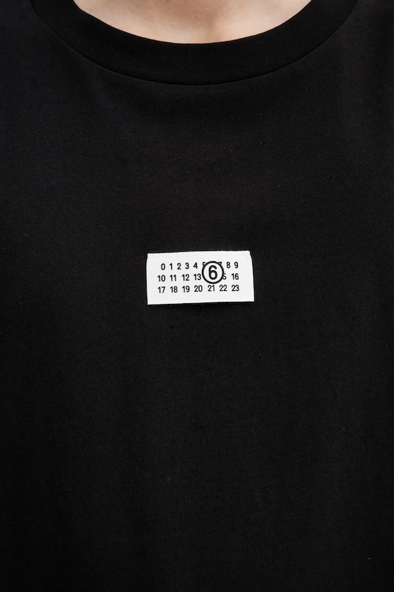 Bavlněné tričko MM6 Maison Margiela černá SH0GC0032.M20170
