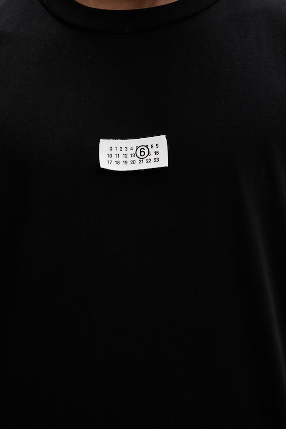 Памучна тениска MM6 Maison Margiela SH0GC0032.M20170 черен