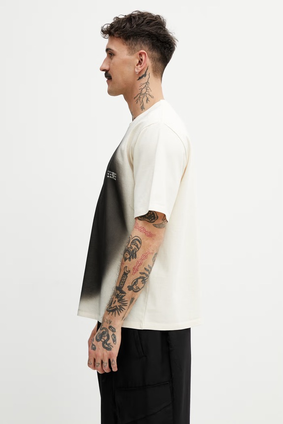 MM6 Maison Margiela tricou bărbătesc din bumbac SH0GC0064.M20177 bej SS26