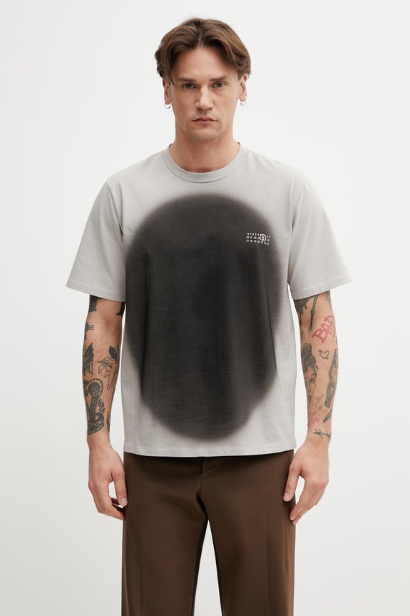 MM6 Maison Margiela T-shirt cotton Men's gray SH0GC0064.M20177