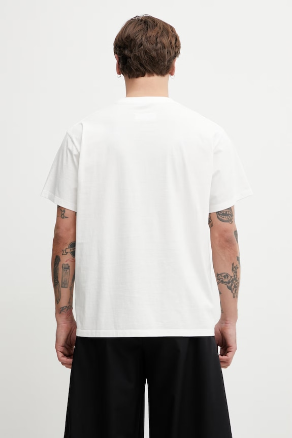 Ρούχα MM6 Maison Margiela t-shirt ανδρικό βαμβακερό SH0GC0067.M20048 λευκό