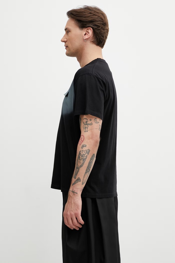 MM6 Maison Margiela t-shirt Ανδρικό βαμβακερό SH0GC0067.M20048 μαύρο SS26