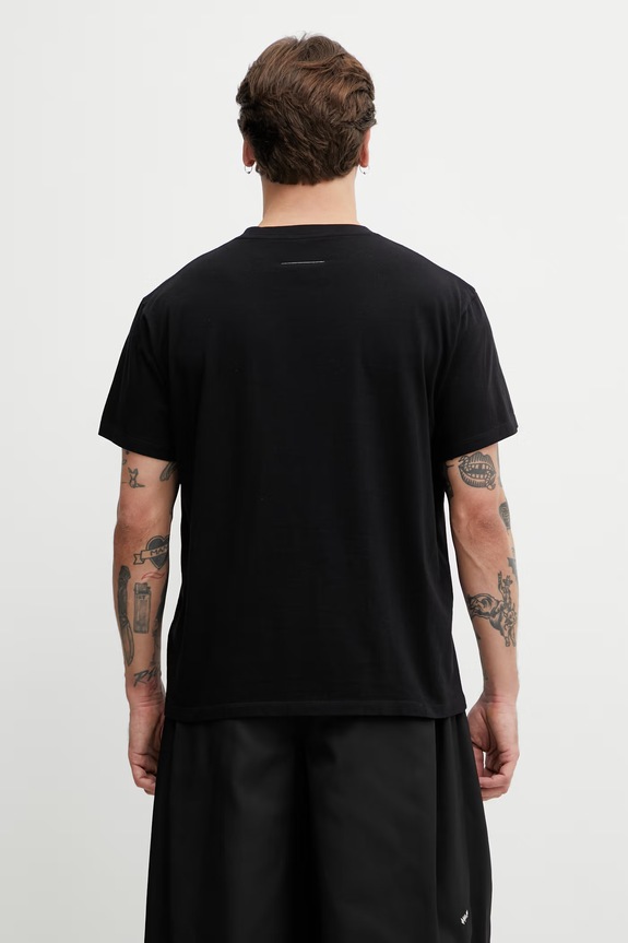 Ρούχα MM6 Maison Margiela t-shirt Ανδρικό βαμβακερό SH0GC0067.M20048 μαύρο