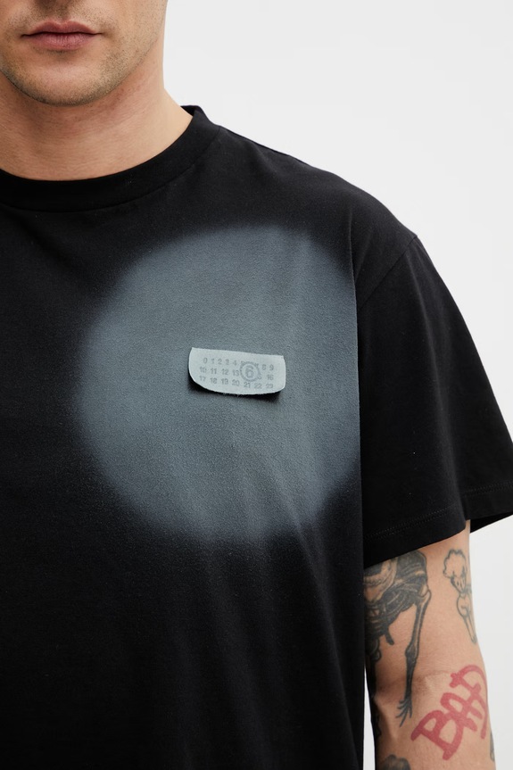 MM6 Maison Margiela T-shirt bawełniany męski czarny SH0GC0067.M20048