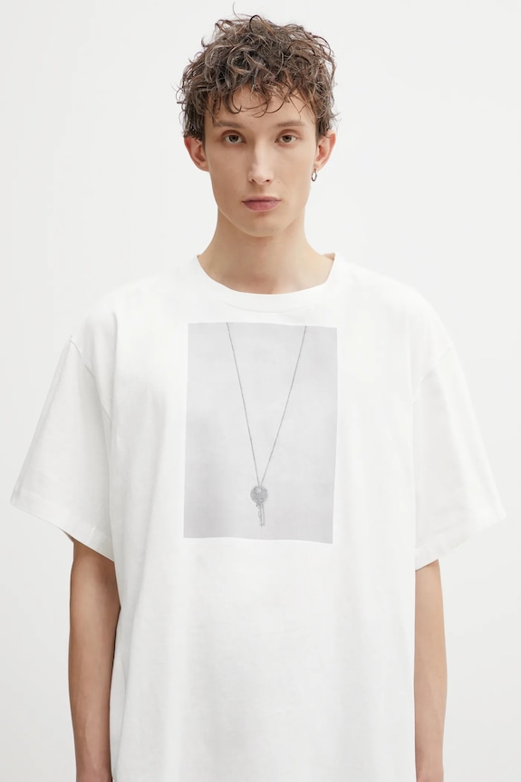 Хлопковая футболка MM6 Maison Margiela белый SH0GC0068.M20050