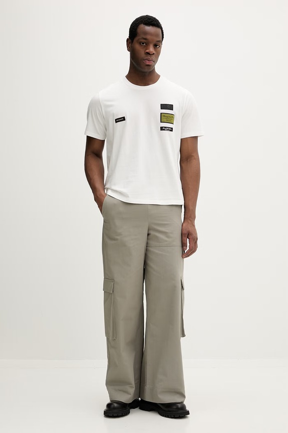 MM6 Maison Margiela tricou din bumbac SH0GC0069.S24311 bej SS26