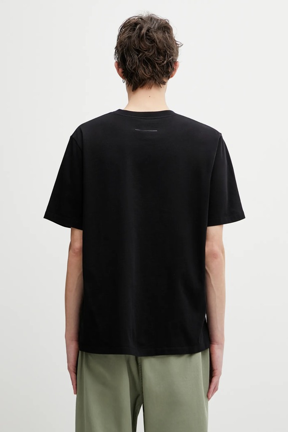 Одежда Хлопковая футболка MM6 Maison Margiela SH0GC0069.S24311 чёрный
