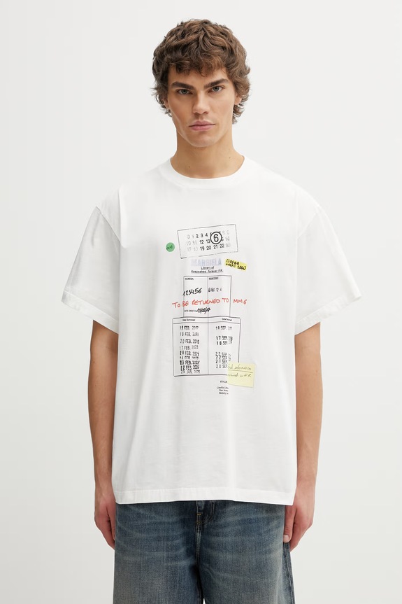 MM6 Maison Margiela pánské bavlněné bílá SH0GC0070.M20170