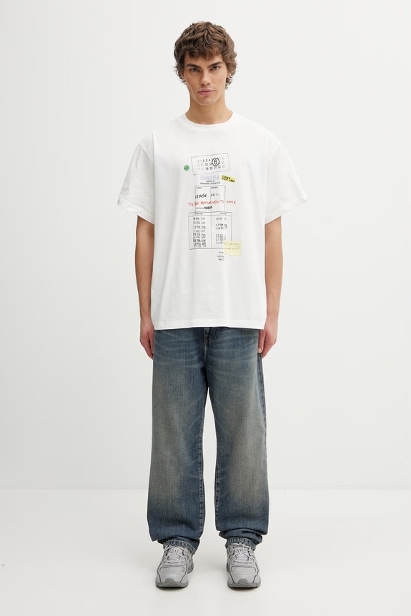 MM6 Maison Margiela ανδρικό βαμβακερό t-shirt SH0GC0070.M20170 λευκό