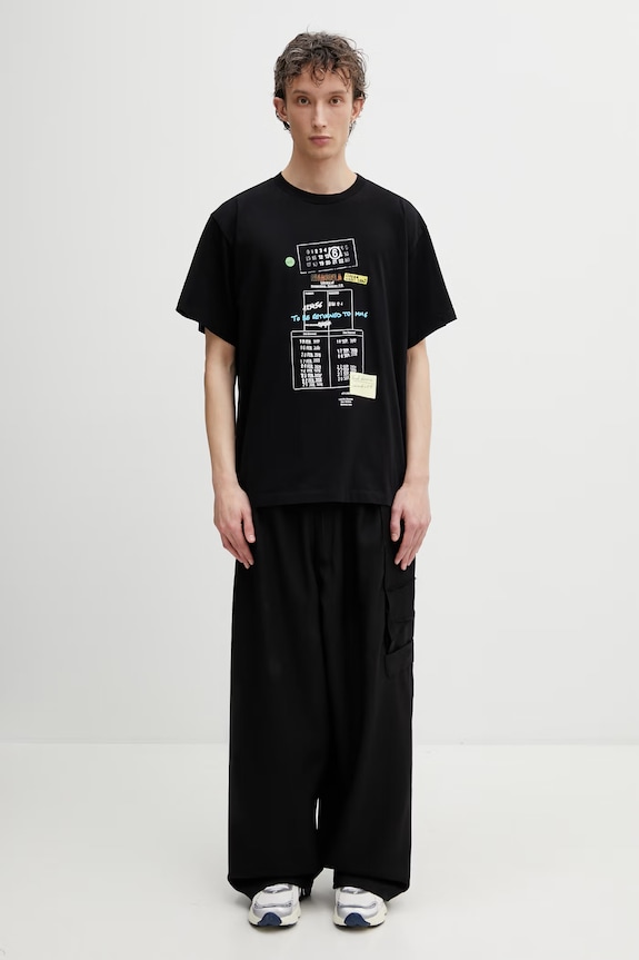 MM6 Maison Margiela t-shirt bawełniany męski SH0GC0070.M20170 czarny