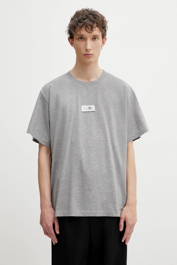 MM6 Maison Margiela cotton t-shirt applique gray SH0GC0071.M20170
