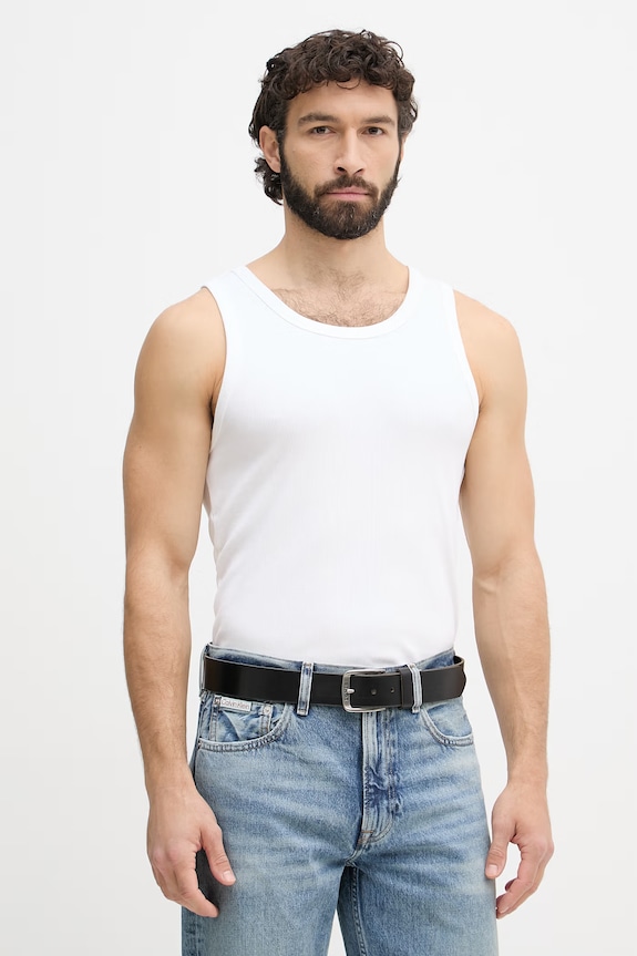 Calvin Klein Jeans top pentru bărbați, cu bumbac alb LV04RF272G