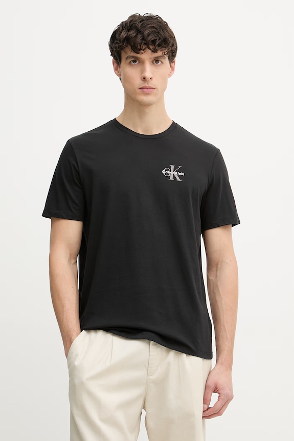 Calvin Klein Jeans tricou pentru bărbați, din bumbac pachet de 2 negru LV04RF279G