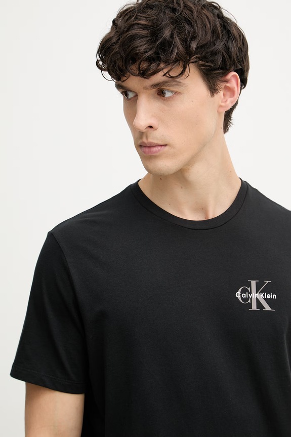 Calvin Klein Jeans tricou pentru bărbați, din bumbac pachet de 2 negru LV04RF279G