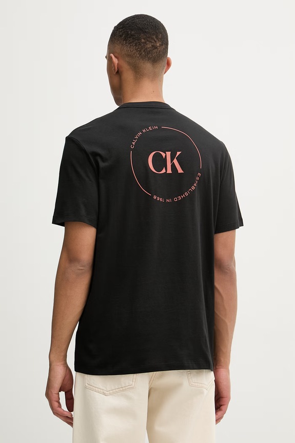 Oblečení Calvin Klein Jeans tričko pánské bavlněné LV04RF801G černá