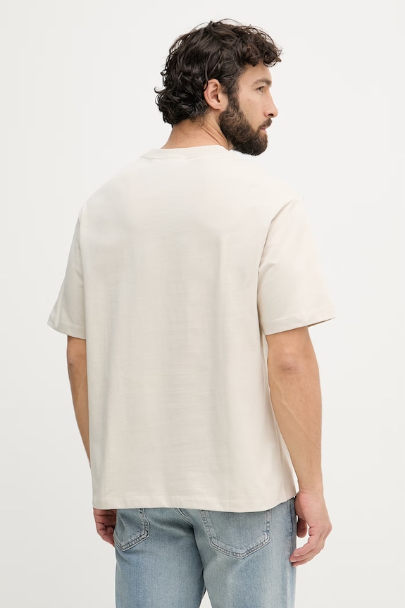 Odzież Calvin Klein Jeans T-shirt męski bawełniany LV04RF819G beżowy