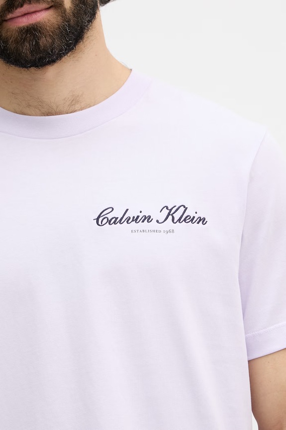 Calvin Klein Jeans tričko pánske bavlnené LV04RF822G fialová
