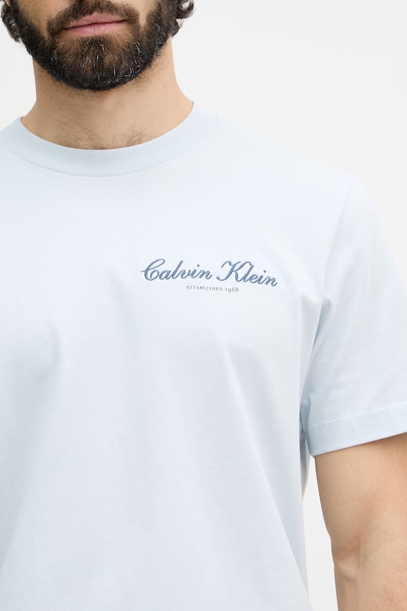 Calvin Klein Jeans tričko pánske bavlnené LV04RF822G modrá
