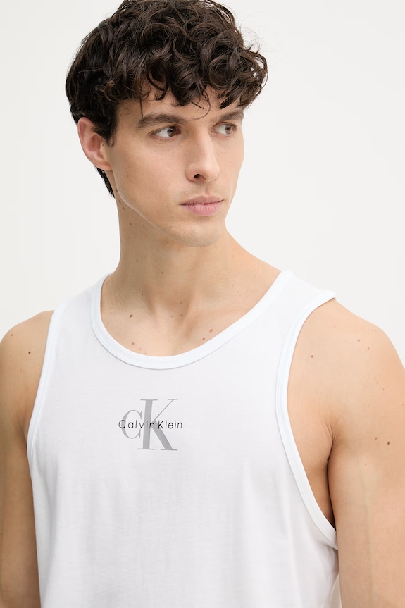 Calvin Klein Jeans maiou pentru bărbați, din bumbac alb LV04RF850G