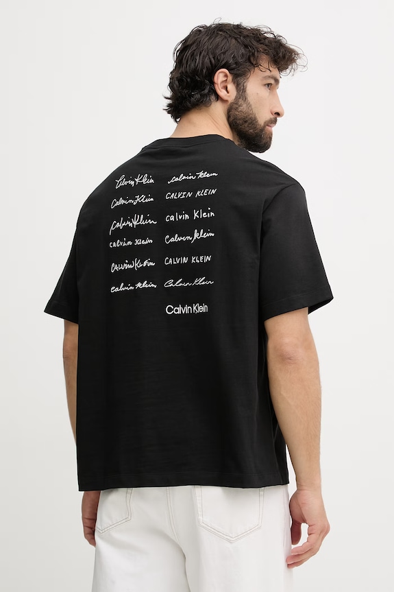 Calvin Klein Jeans tricou pentru bărbați, din bumbac negru LV04RE828G