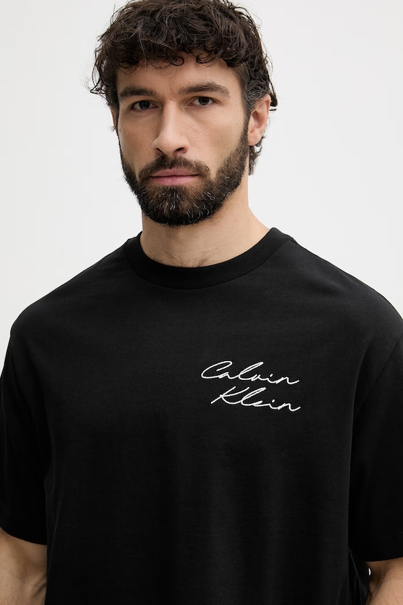 Calvin Klein Jeans tricou pentru bărbați, din bumbac negru LV04RE828G