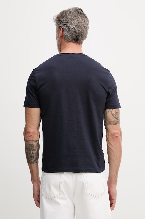 Ρούχα United Colors of Benetton T-shirt Ανδρικό βαμβακερό 39VFU1096 σκούρο μπλε