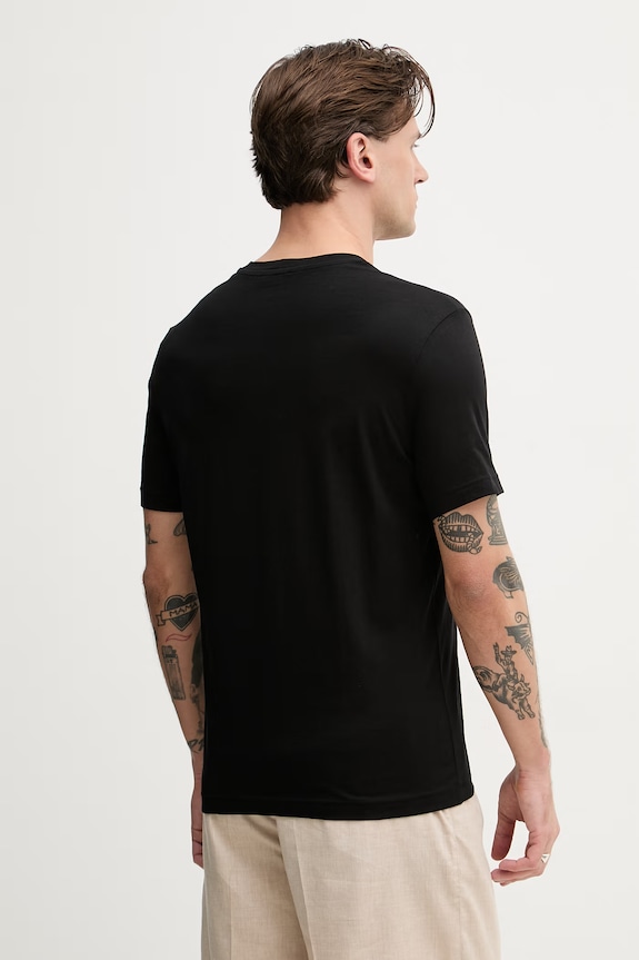 Îmbrăcăminte United Colors of Benetton tricou pentru bărbați, din bumbac 3H3WU10BJ negru