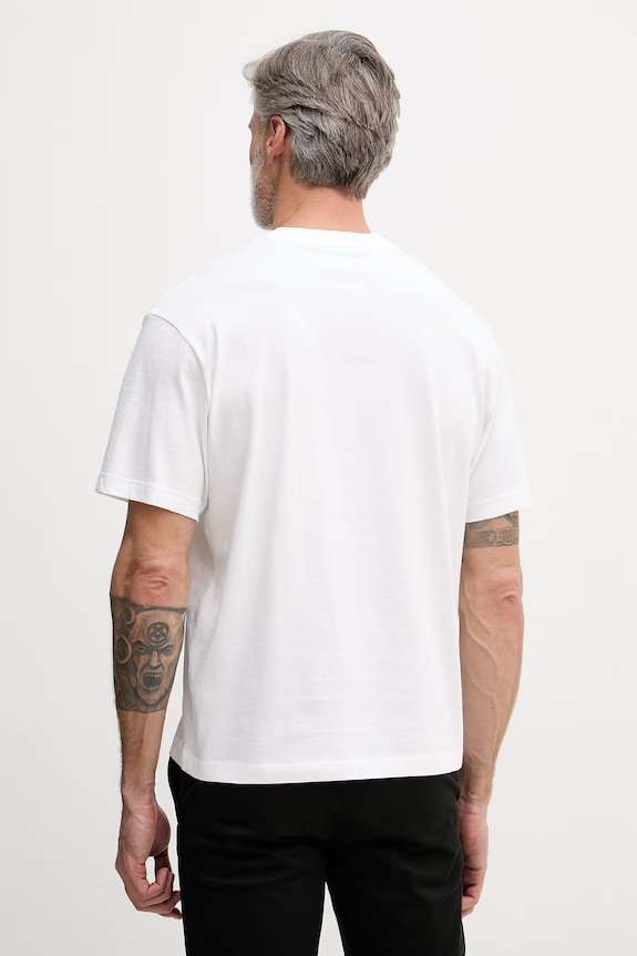 Odzież United Colors of Benetton t-shirt męski bawełniany 3MI5U10BO beżowy