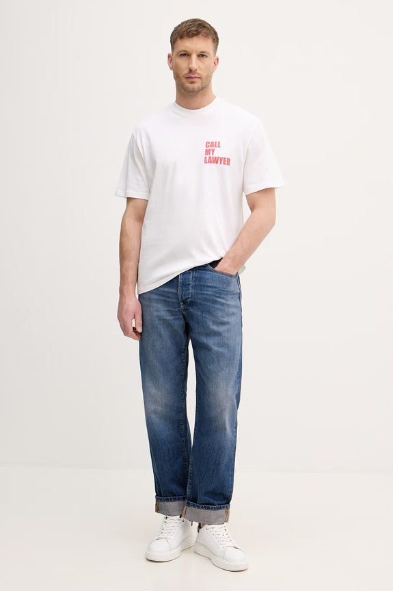 United Colors of Benetton t-shirt męski bawełniany 3MI5U10BW biały SS26