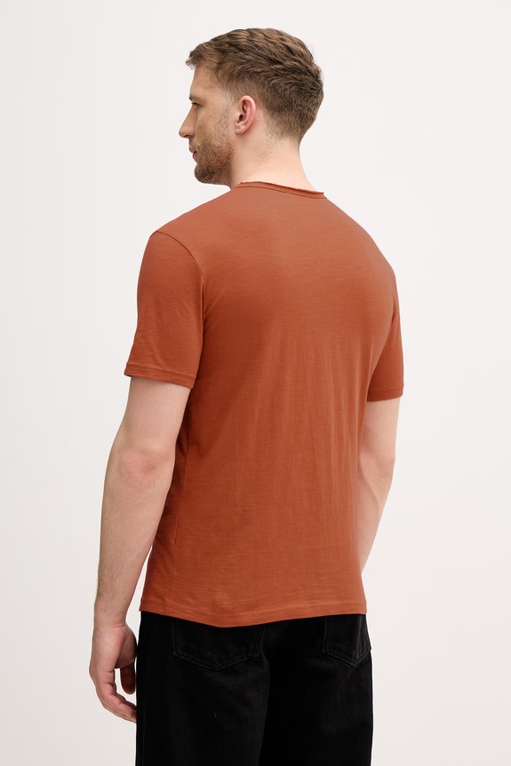 Ρούχα United Colors of Benetton T-shirt Ανδρικό Βαμβακερό 3N78U10C2 πορτοκαλί