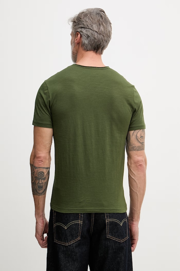Ρούχα United Colors of Benetton t-shirt ανδρικό βαμβακερό 3N78U10C2 πράσινο