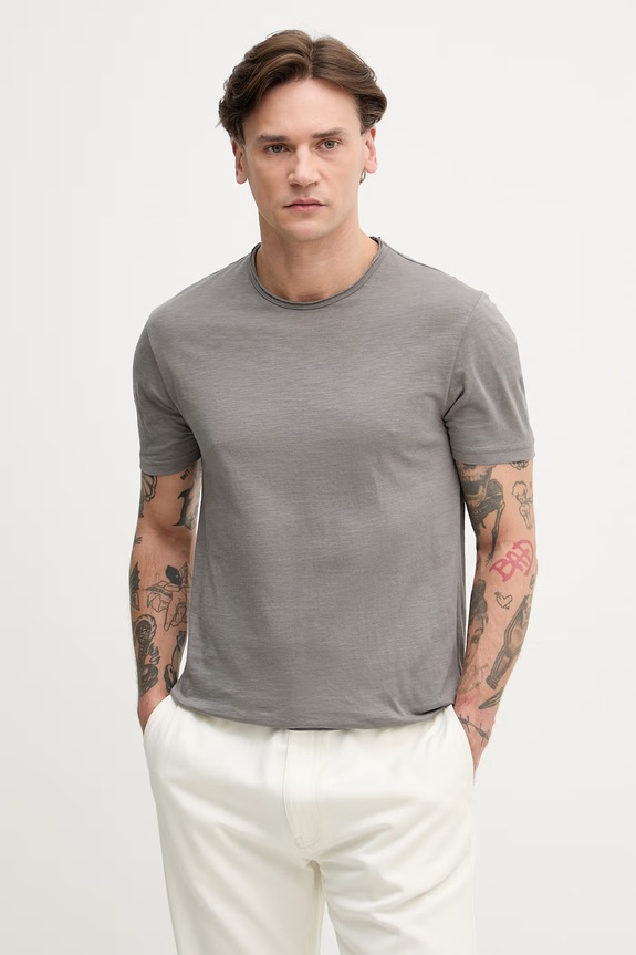 United Colors of Benetton футболка чоловіча бавовняна сірий 3N78U10C2