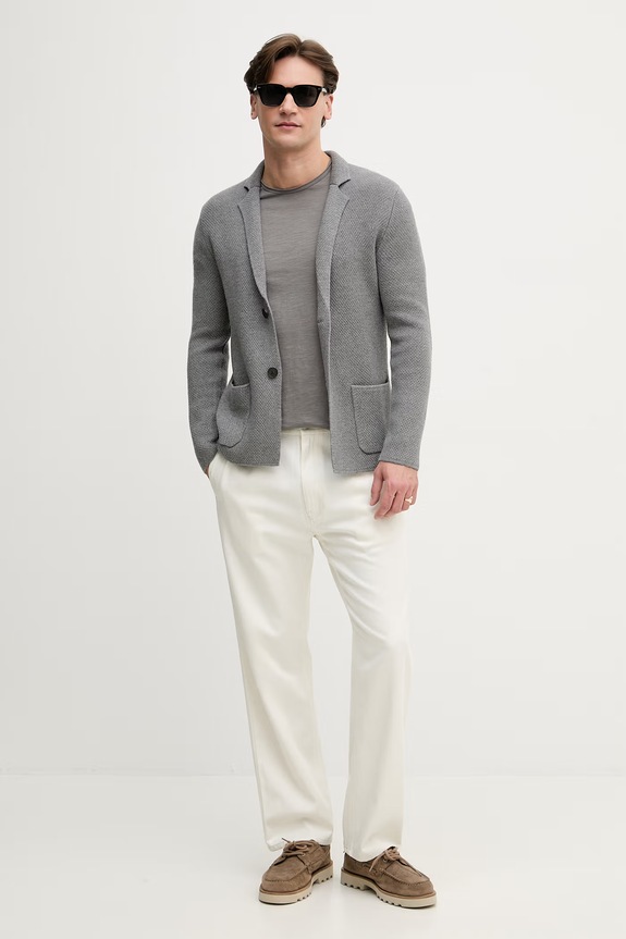 United Colors of Benetton футболка чоловіча бавовняна 3N78U10C2 сірий SS26