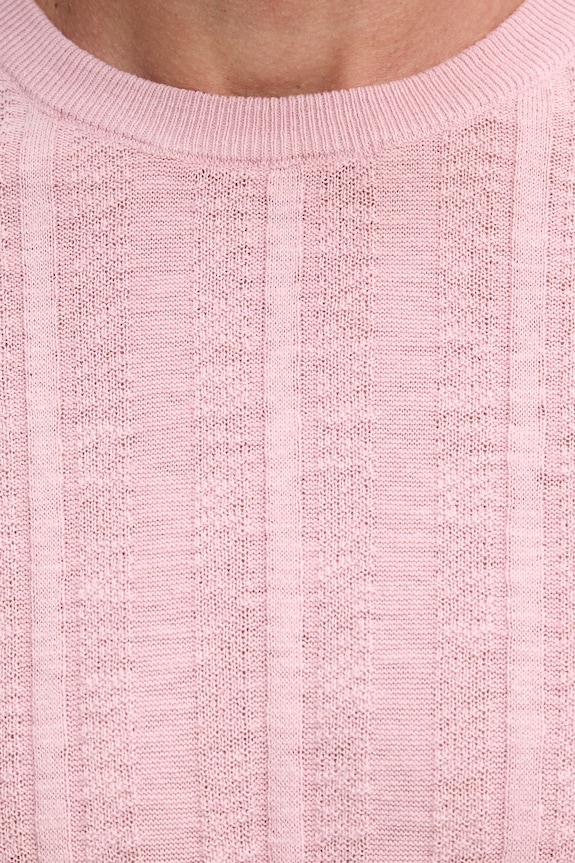 United Colors of Benetton tricou tricotat pentru bărbați, cu amestec de in 1DC3U10BL roz