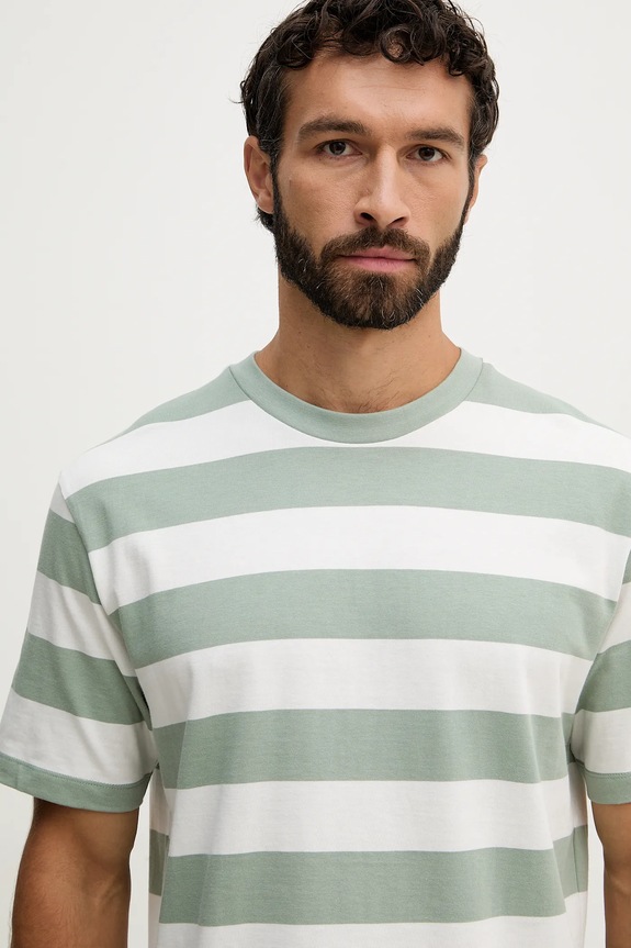 Lindbergh t-shirt bawełniany zielony 30.400146