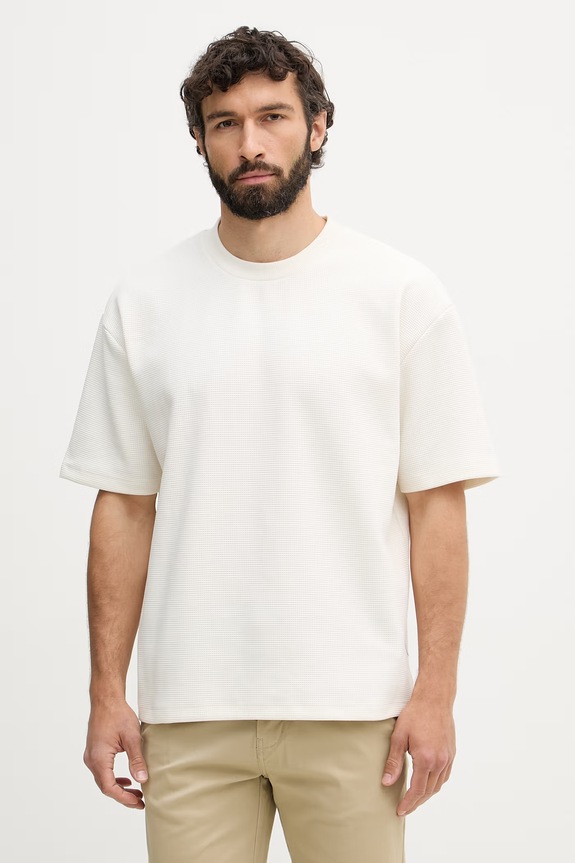 Lindbergh T-shirt męski beżowy 30.400269