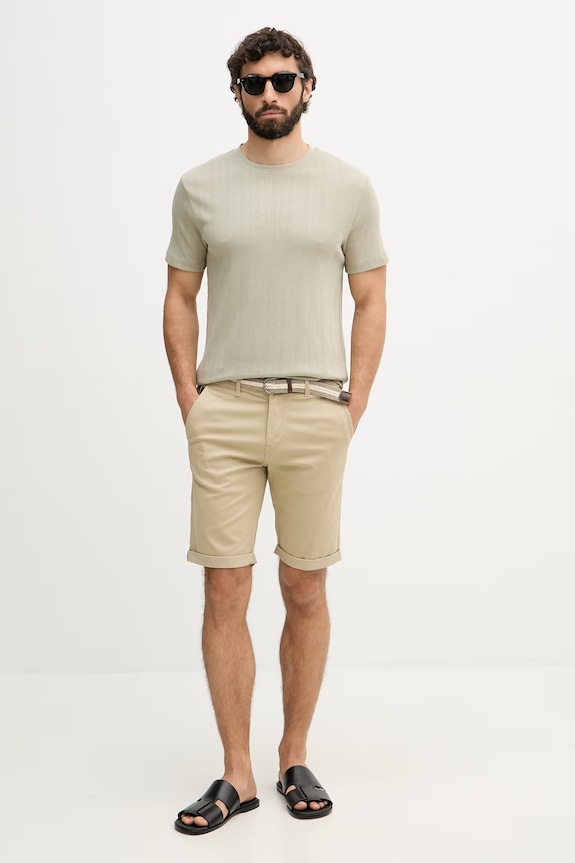 Lindbergh T-shirt męski bawełniany 30.400315 zielony SS26